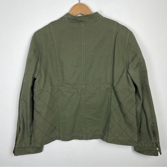 VTG Field Gear army green quilted military/ moto jacket Sz. L - Picture 5 of 8